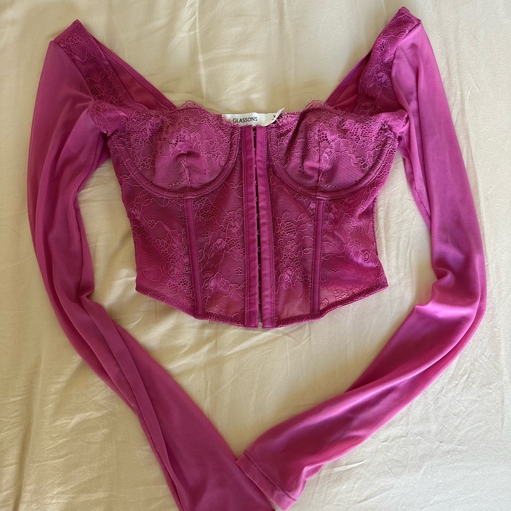 Glassons Fuchsia Long Sleeve Top